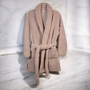 Josie by Natori Plush Sherpa Robe in Pink Blush Womens L/XL Dream Catcher Cozy